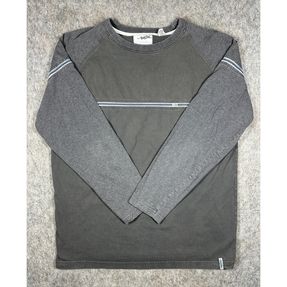 Y2K Point Zero Shirt Mens XL Gray Long Sleeve Skater Surf Stripe Tee